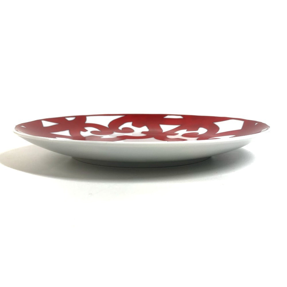 HERMES Guadarquivir 17cm Plate Tableware Dish Ceramic Unisex Red