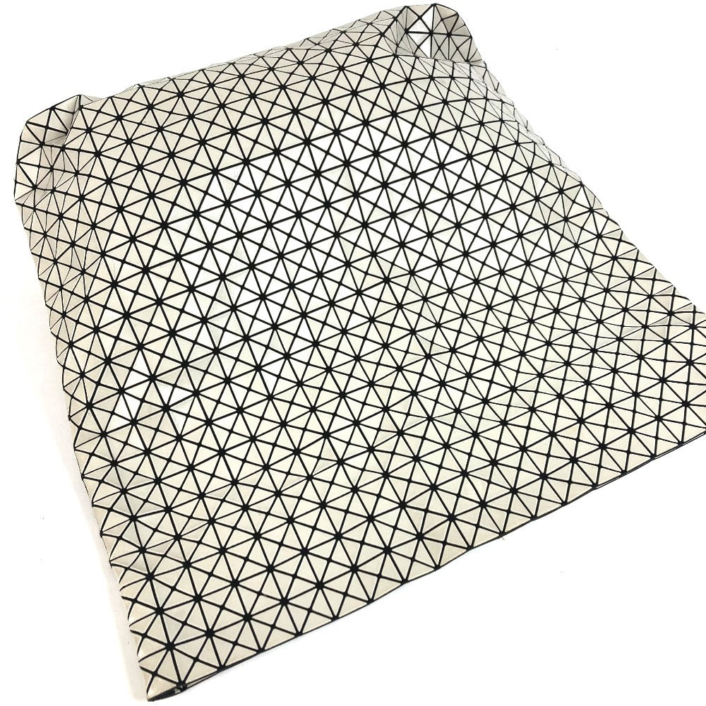 ISSEY MIYAKE BAOBAO Bi-fold Second Bag, Two-tone Clutch Bag, PVC, Unisex, Greige