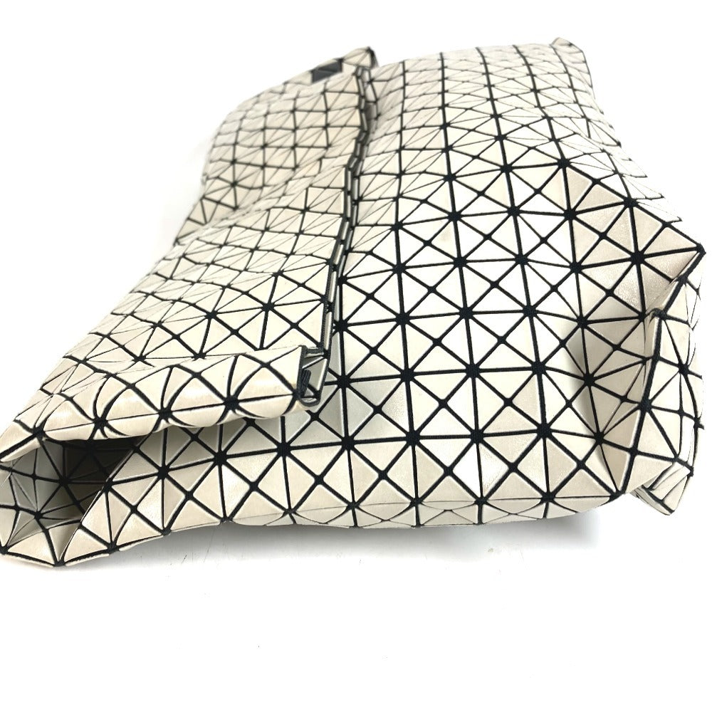 ISSEY MIYAKE BAOBAO Bi-fold Second Bag, Two-tone Clutch Bag, PVC, Unisex, Greige