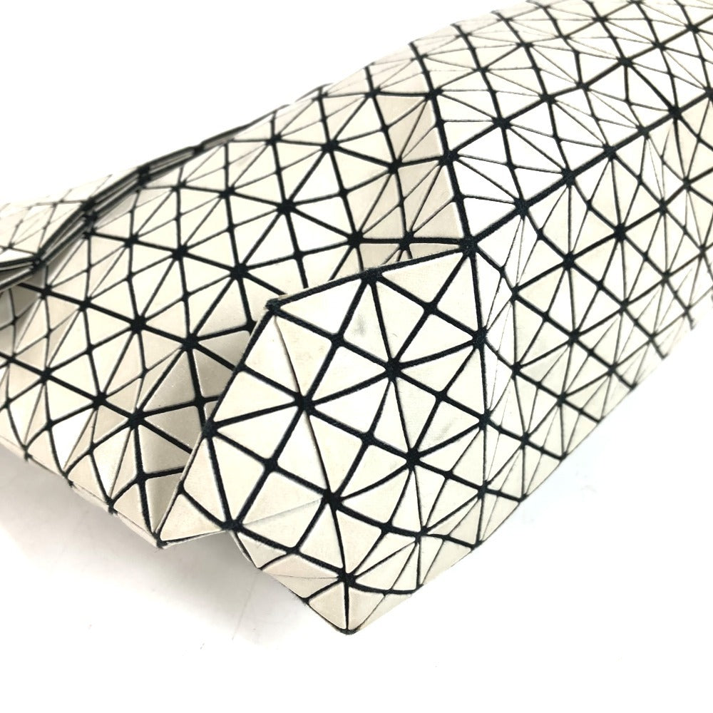 ISSEY MIYAKE BAOBAO Bi-fold Second Bag, Two-tone Clutch Bag, PVC, Unisex, Greige