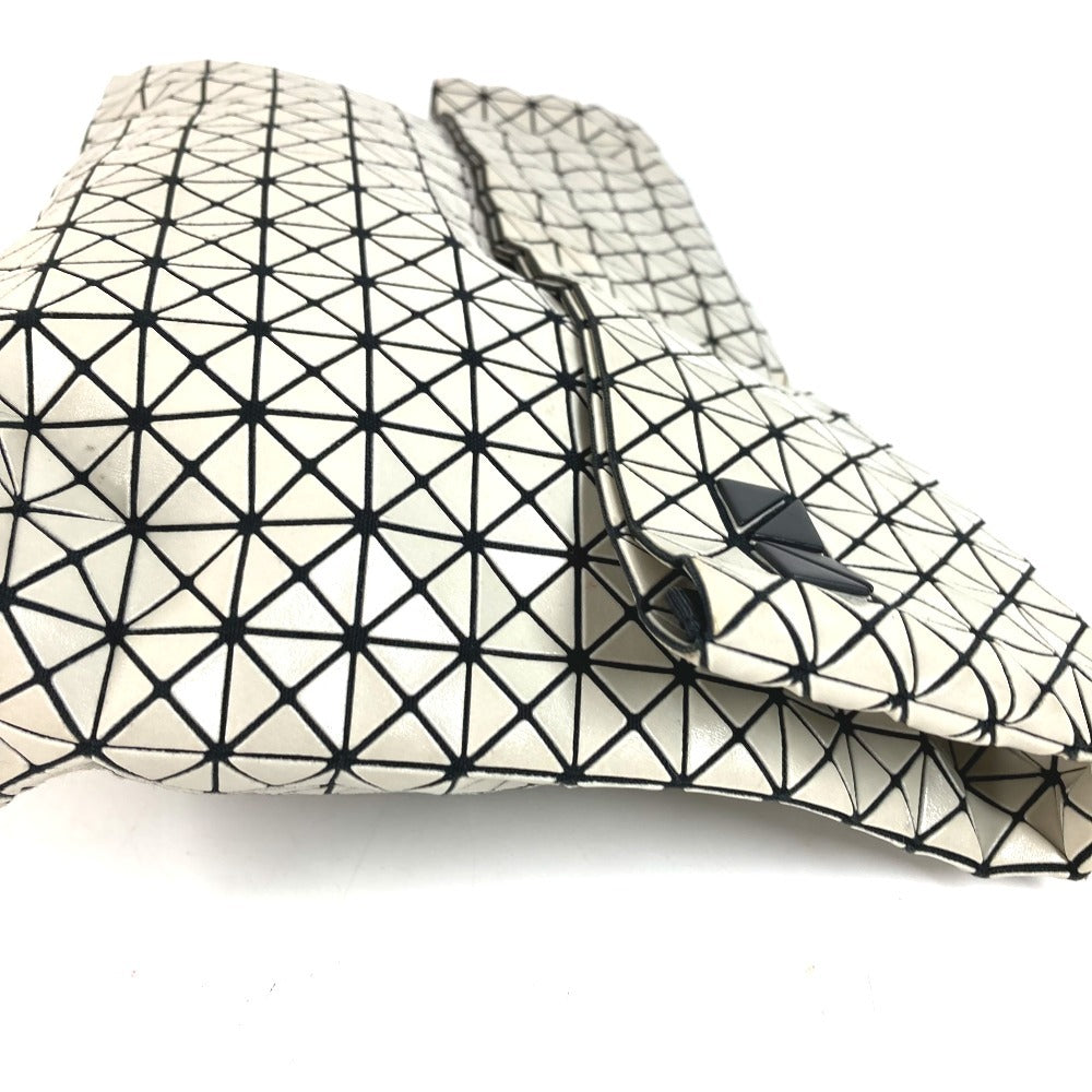 ISSEY MIYAKE BAOBAO Bi-fold Second Bag, Two-tone Clutch Bag, PVC, Unisex, Greige