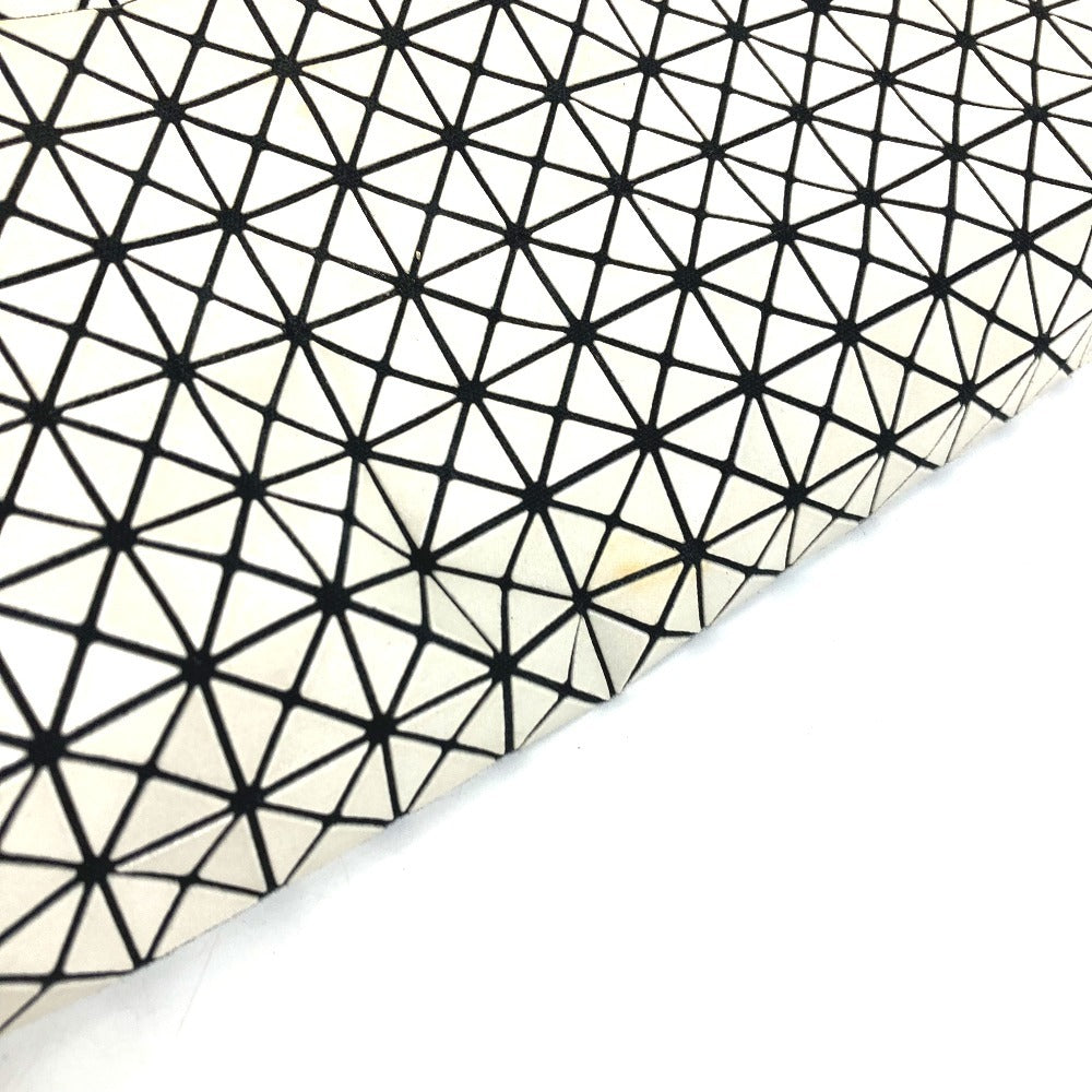 ISSEY MIYAKE BAOBAO Bi-fold Second Bag, Two-tone Clutch Bag, PVC, Unisex, Greige