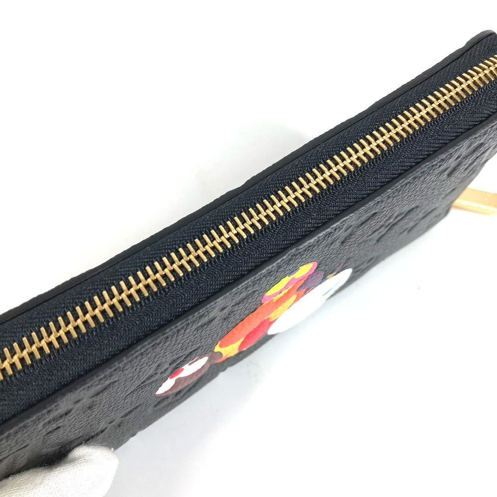 LOUIS VUITTON M14160 日本限定 LV × TM モノグラムアンプラント ジッピーウォレット 村上隆 パンダ ラウンドファスナー 長財布 モノグラムアンプラントレザー ユニセックス ノワール ブラック
