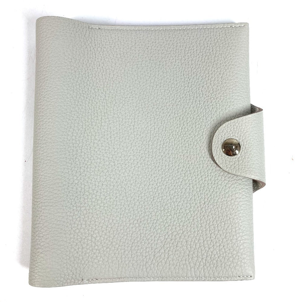 HERMES ノートカバー ユリス ネオ PM　ユリスネオPM ステーショナリー システム手帳 ケース 手帳カバー レザー ユニセックス ライトグレー系