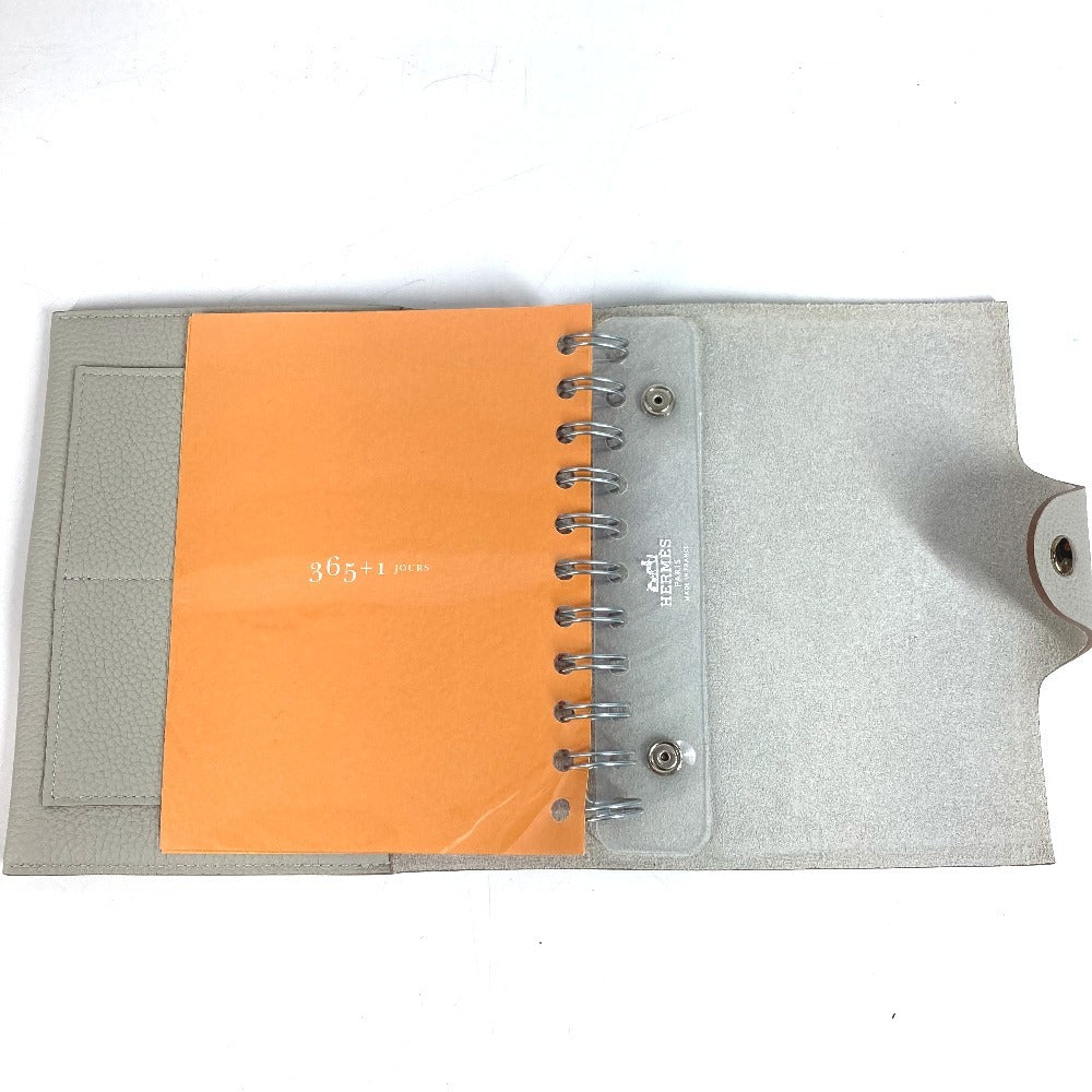 HERMES ノートカバー ユリス ネオ PM　ユリスネオPM ステーショナリー システム手帳 ケース 手帳カバー レザー ユニセックス ライトグレー系
