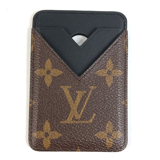 LOUIS VUITTON M13185 Monogram Porte Cartes Magnetique Smartphone Accessory Magsafe Card Holder Monogram Canvas Unisex Brown