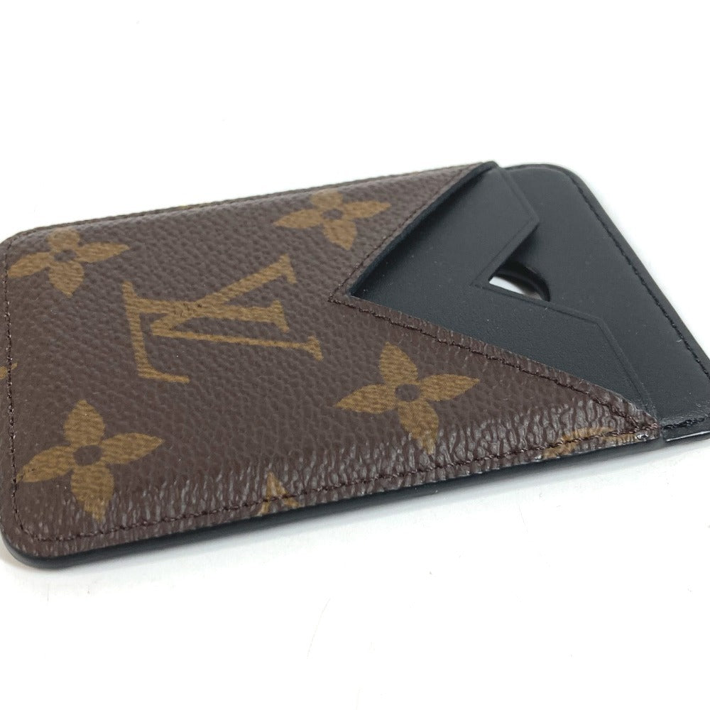 LOUIS VUITTON M13185 Monogram Porte Cartes Magnetique Smartphone Accessory Magsafe Card Holder Monogram Canvas Unisex Brown