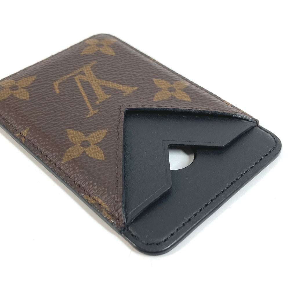 LOUIS VUITTON M13185 Monogram Porte Cartes Magnetique Smartphone Accessory Magsafe Card Holder Monogram Canvas Unisex Brown