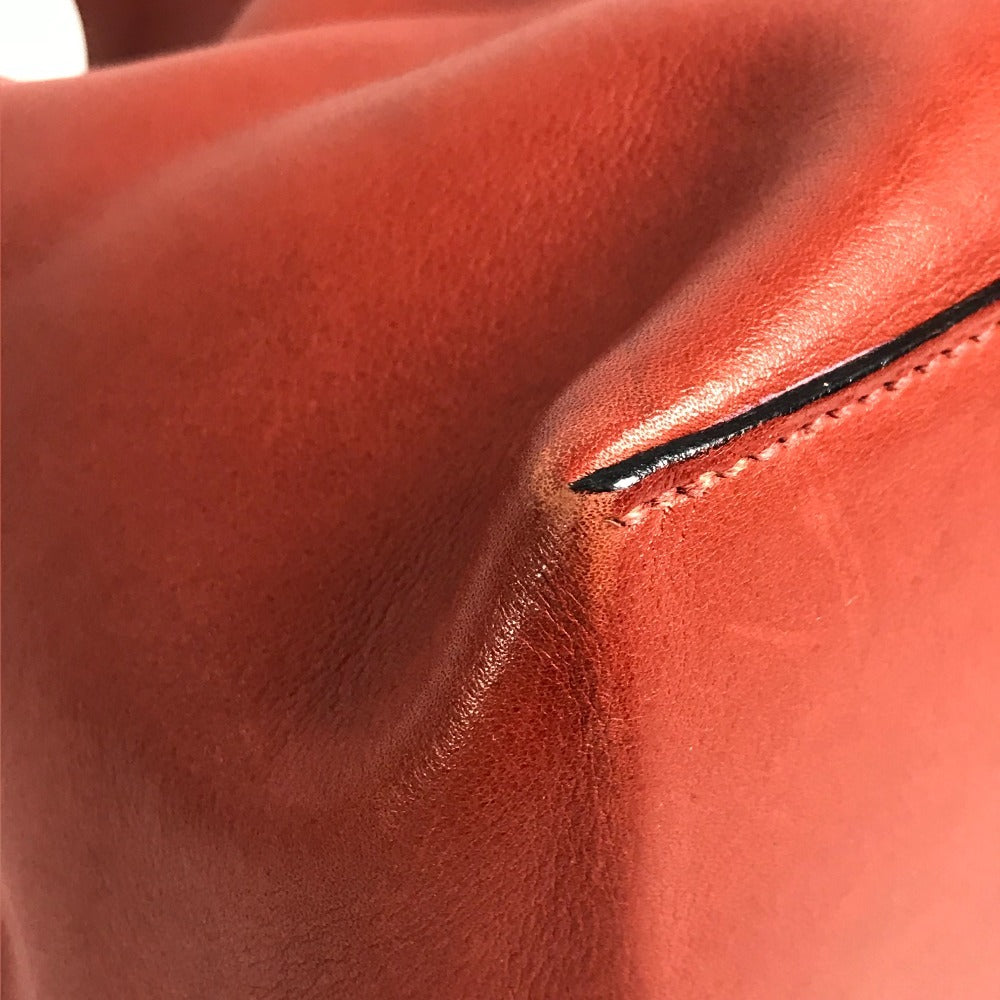 HERMES Ricourt 17 Ricourt 17 Bag Shoulder Bucket Shoulder Bag Leather Unisex Red
