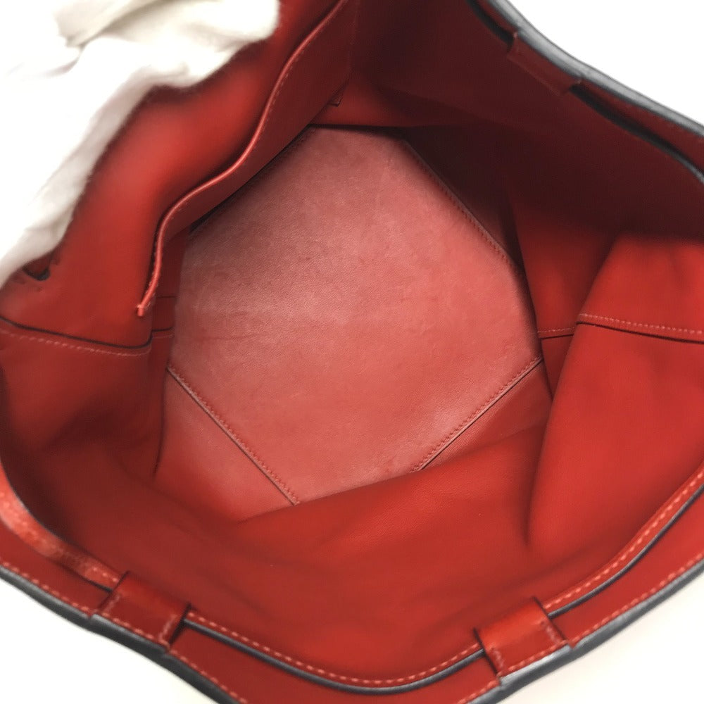 HERMES Ricourt 17 Ricourt 17 Bag Shoulder Bucket Shoulder Bag Leather Unisex Red