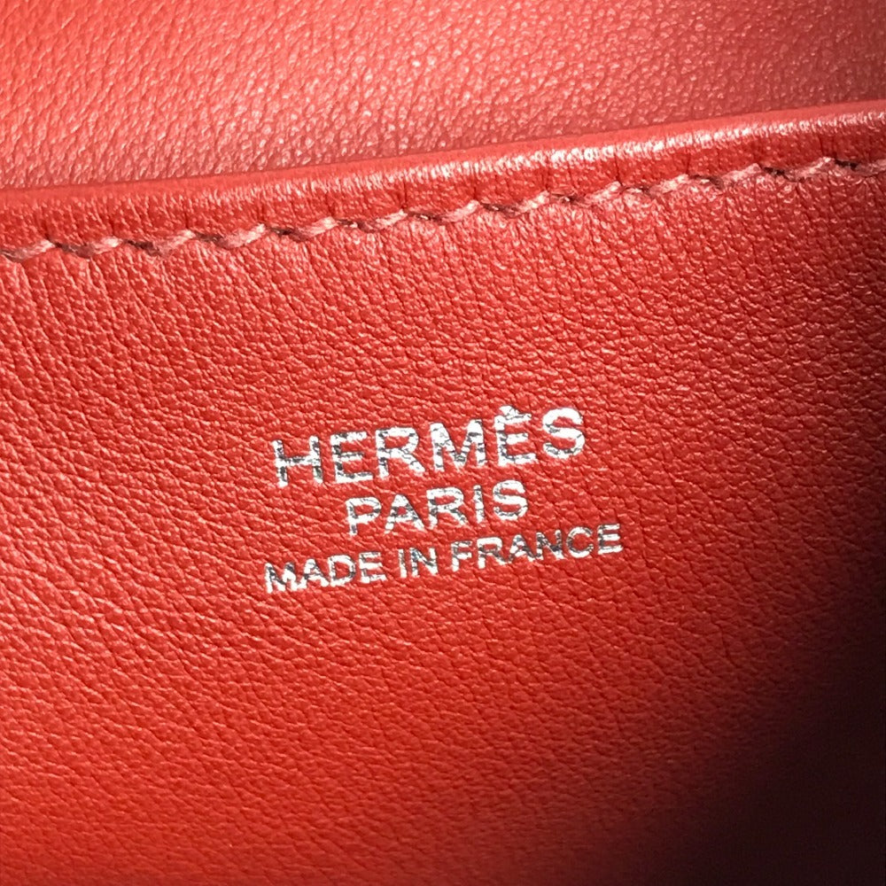 HERMES Ricourt 17 Ricourt 17 Bag Shoulder Bucket Shoulder Bag Leather Unisex Red