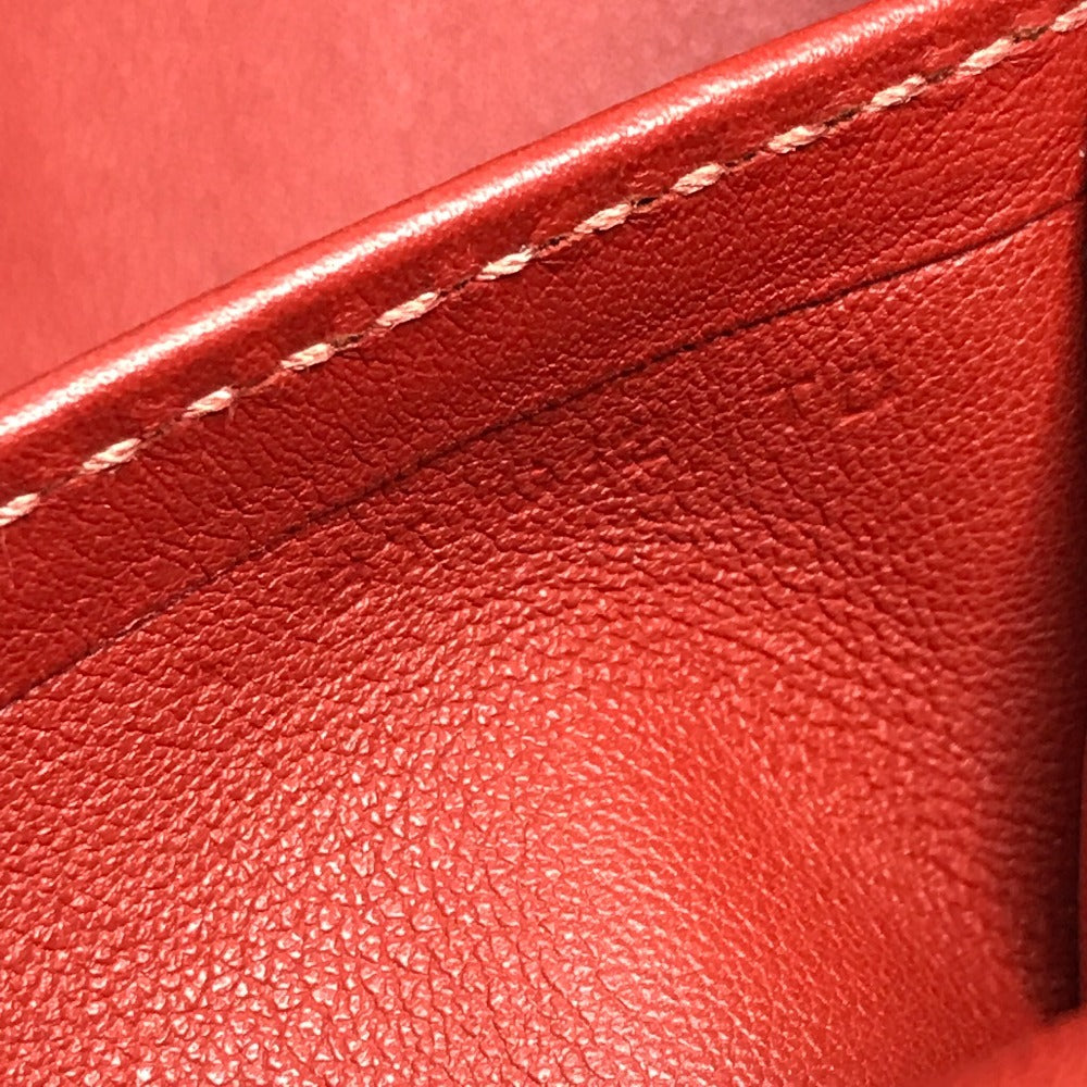 HERMES Ricourt 17 Ricourt 17 Bag Shoulder Bucket Shoulder Bag Leather Unisex Red