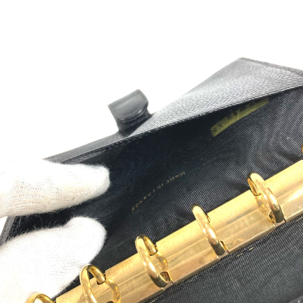 CHANEL CC Coco Mark Logo Stationery System Organizer Case Planner Cover Caviar Skin Unisex Black