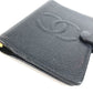 CHANEL CC Coco Mark Logo Stationery System Organizer Case Planner Cover Caviar Skin Unisex Black