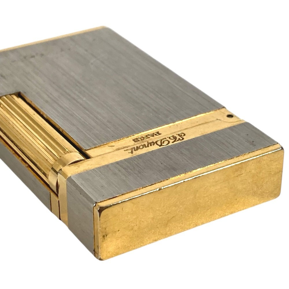 STDupont Line 2 Smoking Accessory, Cigarette Lighter, Metal, Unisex, Gold