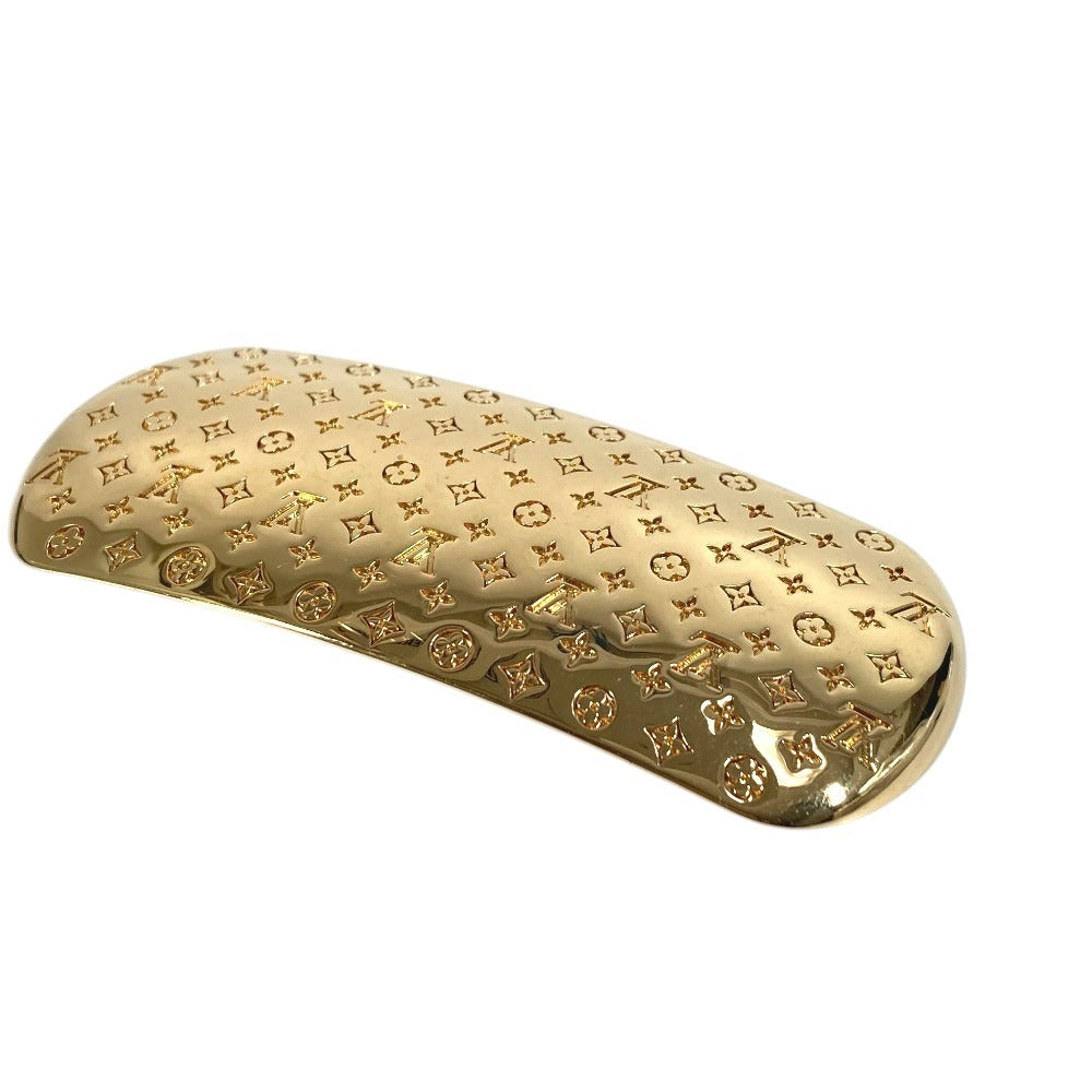 LOUIS VUITTON M80277 モノグラム ナノグラム バレッタ ヘアアクセサリー 髪留め ヘアピン バレッタ メタル レディース ゴールド