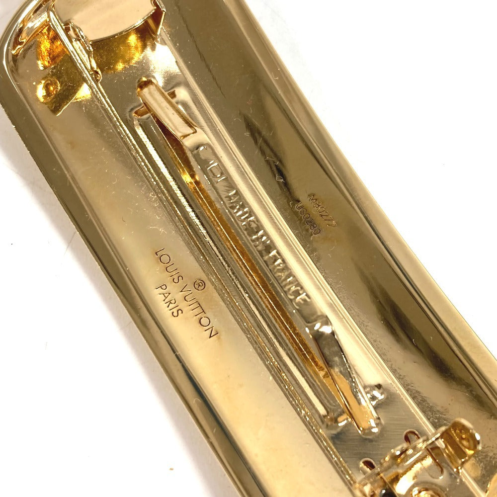 LOUIS VUITTON M80277 モノグラム ナノグラム バレッタ ヘアアクセサリー 髪留め ヘアピン バレッタ メタル レディース ゴールド