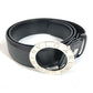 BVLGARI BVLGARI BVLGARI Logo Buckle Belt for Bottoms Leather Men's Black