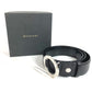 BVLGARI BVLGARI BVLGARI Logo Buckle Belt for Bottoms Leather Men's Black