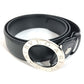 BVLGARI BVLGARI BVLGARI Logo Buckle Belt for Bottoms Leather Men's Black