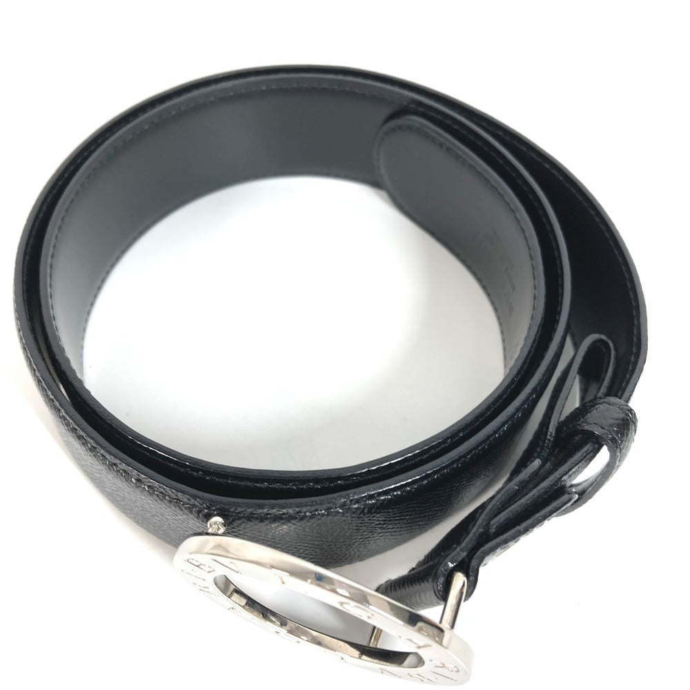 BVLGARI BVLGARI BVLGARI Logo Buckle Belt for Bottoms Leather Men's Black