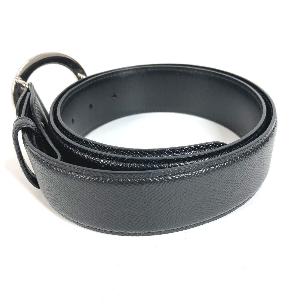 BVLGARI BVLGARI BVLGARI Logo Buckle Belt for Bottoms Leather Men's Black