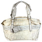 FENDI Zucca FF Logo Belt Bag Tote Bag Shoulder Bag Handbag Nylon Canvas/Leather Unisex White