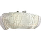 FENDI Zucca FF Logo Belt Bag Tote Bag Shoulder Bag Handbag Nylon Canvas/Leather Unisex White