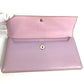 HERMES Logo Handbag Pouch Second Bag Clutch Bag Leather Unisex Purple Pink