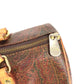 ETRO 筒形 ペイズリー柄 ロゴ 肩掛け ハンドバッグ カバン ショルダーバッグ レザー/キャンバス ユニセックス ワインレッド