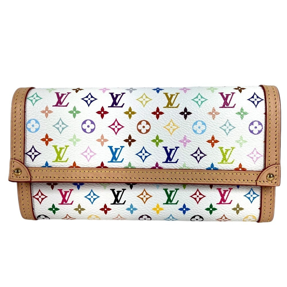 LOUIS VUITTON M13397 日本限定 LV × TM モノグラムマルチカラー ポルトフォイユ サラ NM フラップ ロングウォレット 長財布 モノグラムマルチカラーキャンバス ユニセックス ブロン ホワイト