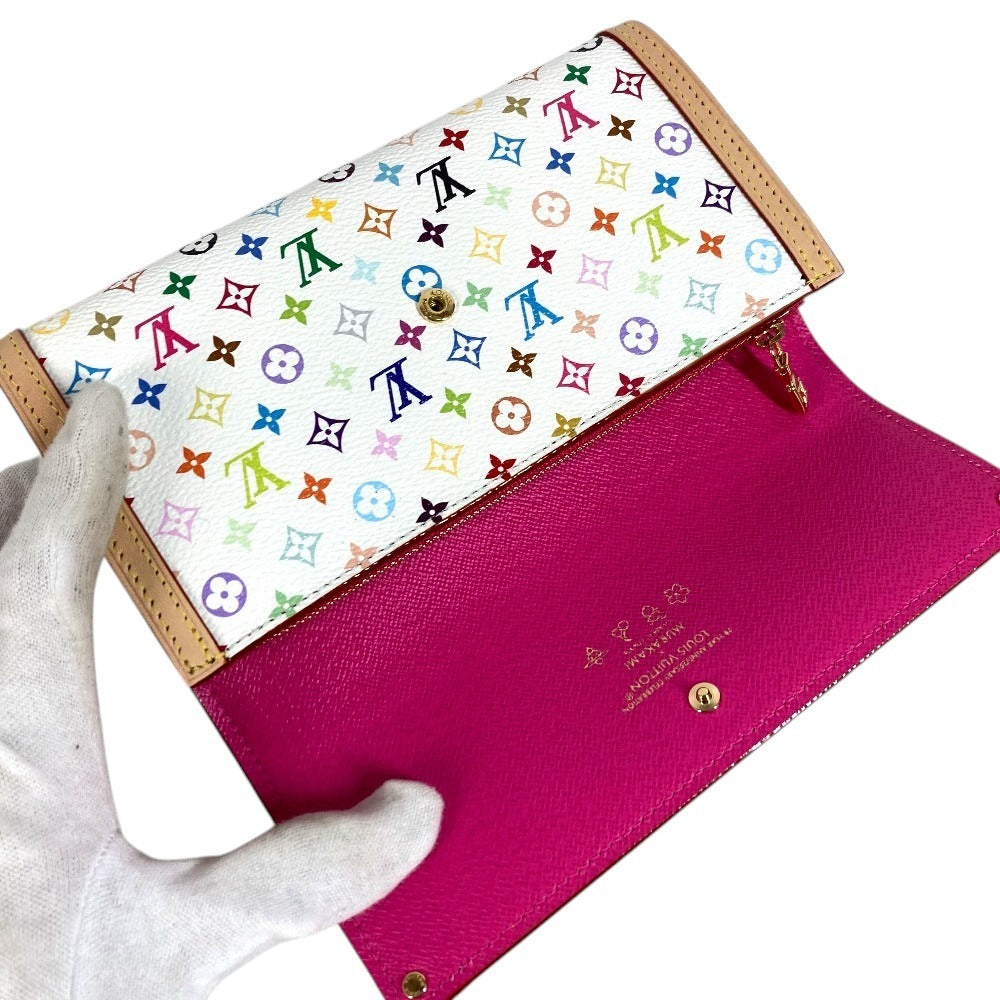 LOUIS VUITTON M13397 日本限定 LV × TM モノグラムマルチカラー ポルトフォイユ サラ NM フラップ ロングウォレット 長財布 モノグラムマルチカラーキャンバス ユニセックス ブロン ホワイト