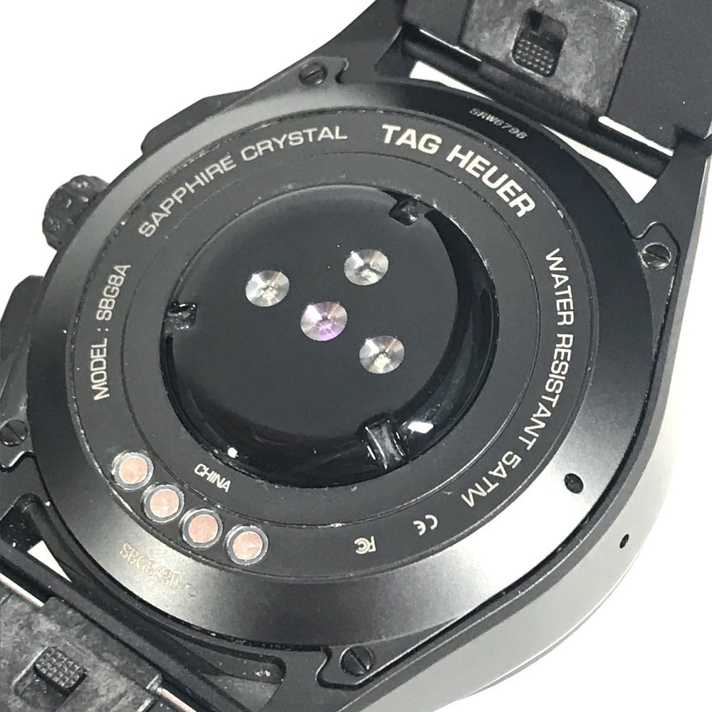 TAG HEUER SBG8A80 Connected Calibre E3 1.8" Connected Watch Smartwatch Clock Wristwatch titanium / rubber Black Used