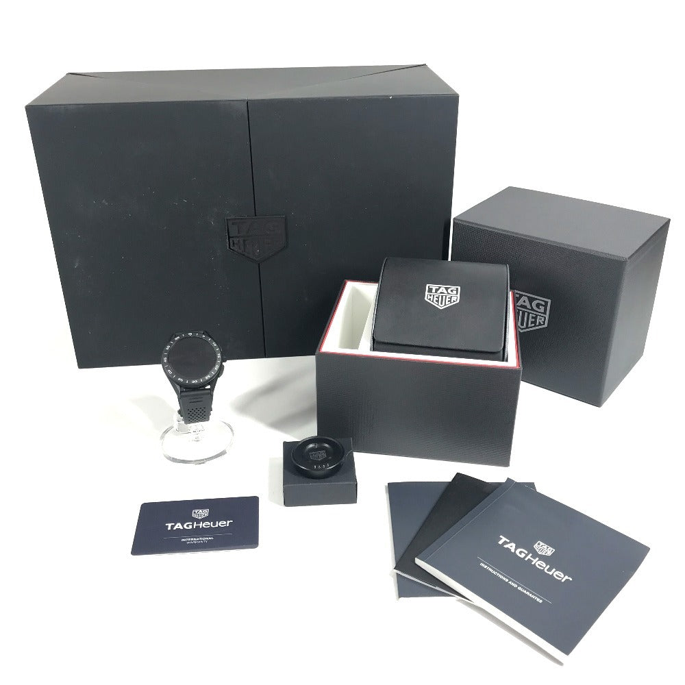 TAG HEUER SBG8A80 Connected Calibre E3 1.8" Connected Watch Smartwatch Clock Wristwatch titanium / rubber Black Used