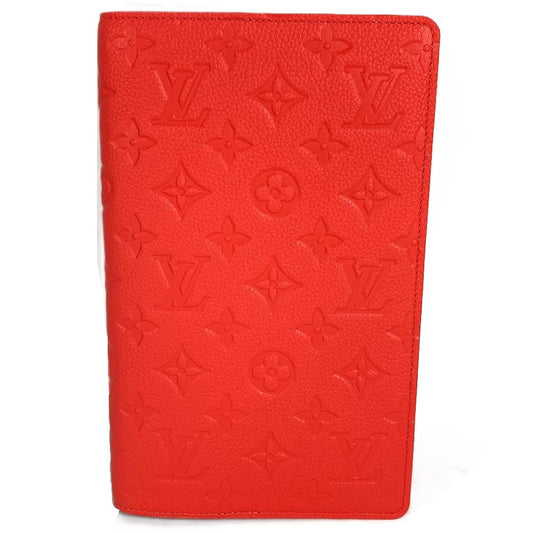 LOUIS VUITTON GI1358 Monogram Empreinte Notebook Cover MM Emily Stationery Diary Notebook Case Notebook Cover Monogram Empreinte Leather Unisex Coral Pink