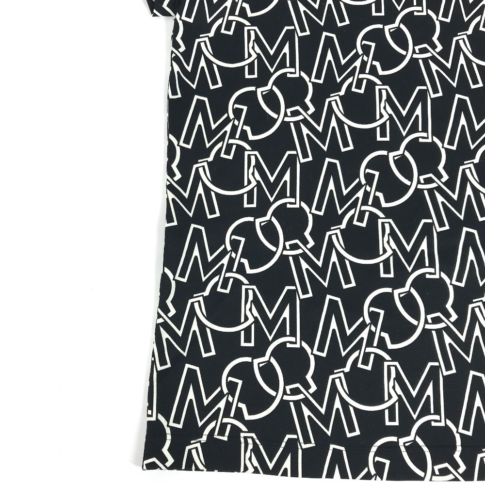 MONCLER 総柄 ロゴ T-SHIRT GIROCOLLO SS T-SHIRT アパレル　半袖　トップス 半袖Ｔシャツ コットン レディース ブラック