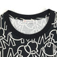 MONCLER 総柄 ロゴ T-SHIRT GIROCOLLO SS T-SHIRT アパレル　半袖　トップス 半袖Ｔシャツ コットン レディース ブラック