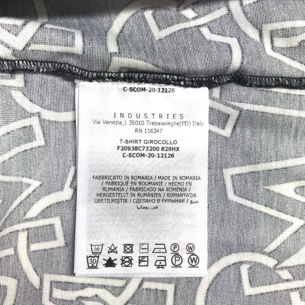 MONCLER 総柄 ロゴ T-SHIRT GIROCOLLO SS T-SHIRT アパレル　半袖　トップス 半袖Ｔシャツ コットン レディース ブラック