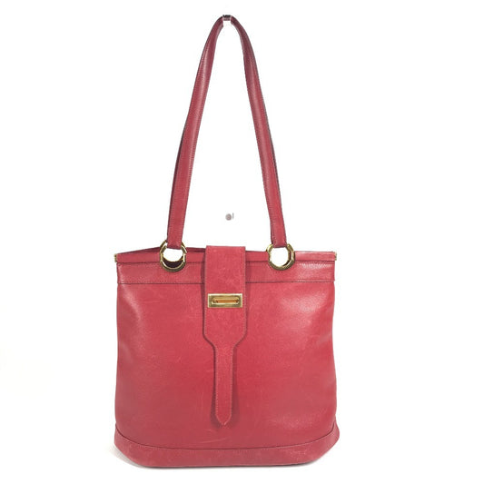 HERMES ヴィンテージ ベリー 肩掛け トートバッグ カバン ショルダーバッグ クシュベル ユニセックス レッド