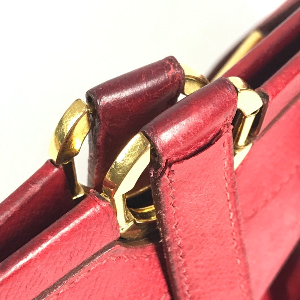 HERMES ヴィンテージ ベリー 肩掛け トートバッグ カバン ショルダーバッグ クシュベル ユニセックス レッド