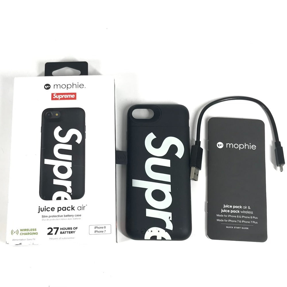 Supreme mophie コラボ ジュースパックエアー iPhone 8 7　Juice Pack Air’ワイヤレス充電機能付き iPhoneケース iPhoneケース ラバー ユニセックス ブラック