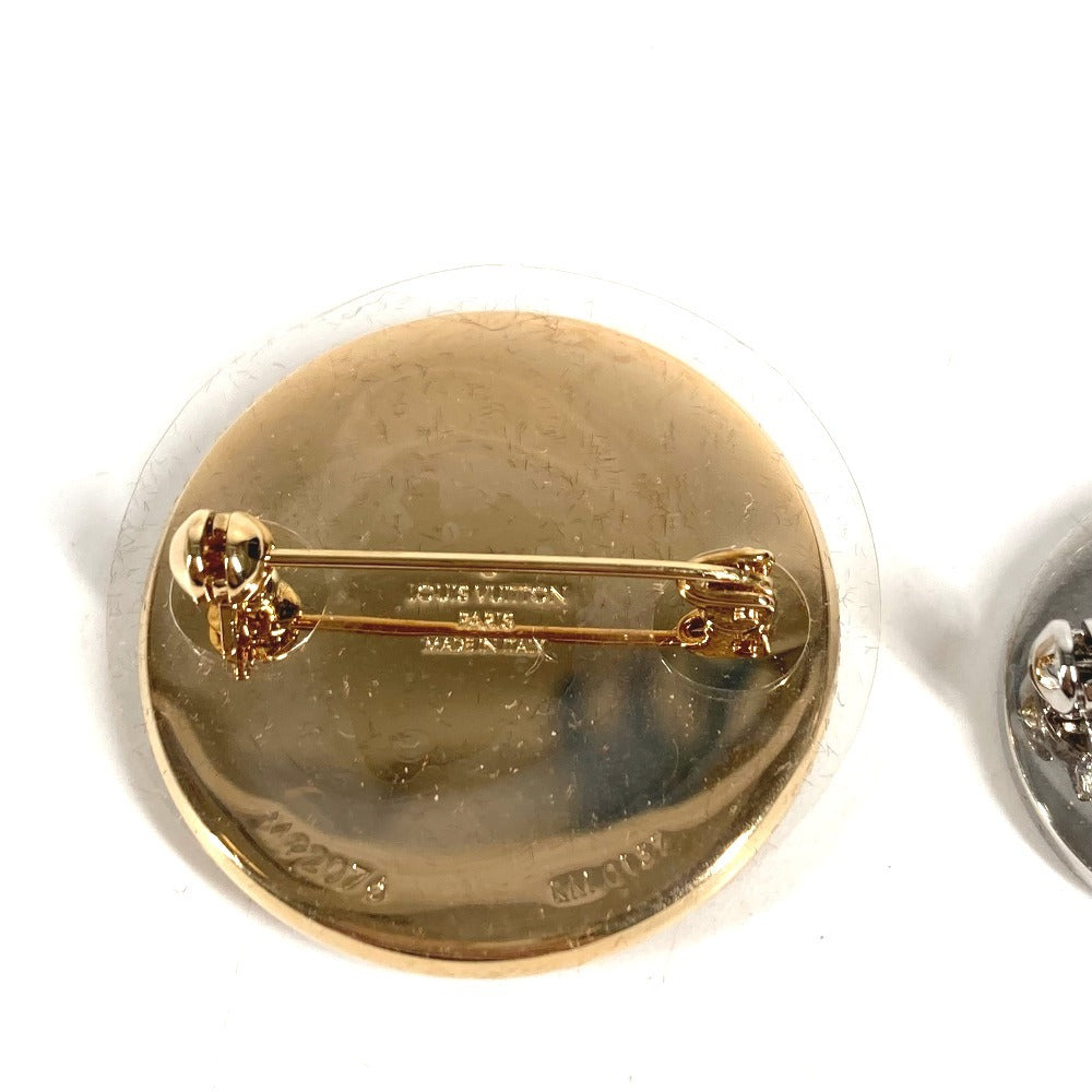 LOUIS VUITTON MP2076 supreme シュプリーム コラボ モノグラム ボックスロゴ 2点セット ペア アクセサリー ブローチ モノグラムキャンバス ユニセックス ブラウン×レッド