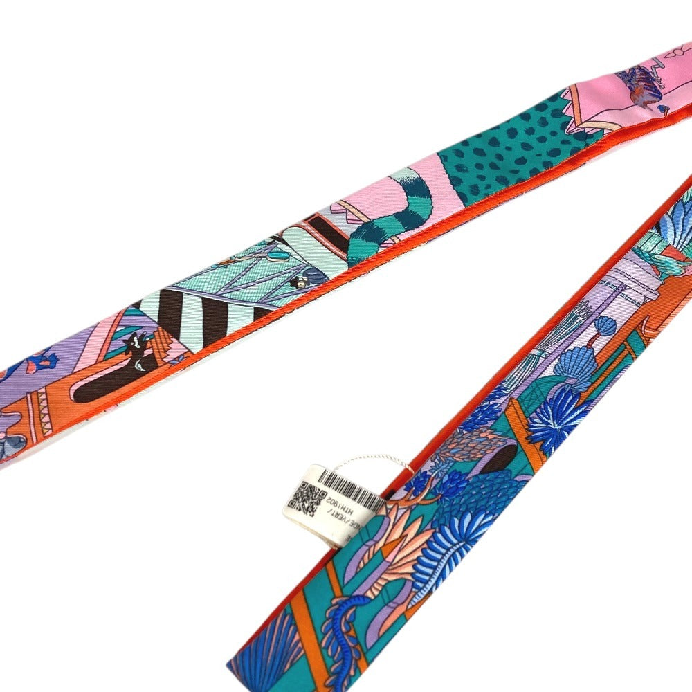 HERMES ツイロン バンドースカーフ スカーフ シルク ユニセックス マルチカラー