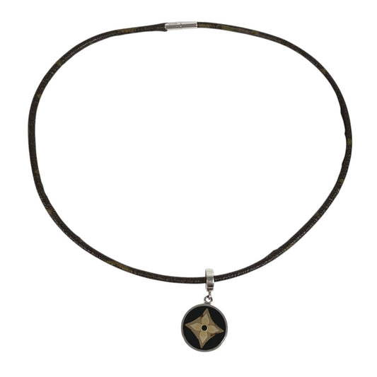LOUIS VUITTON M65495 Monogram Pendantif Fleur Monogram Choker Accessory Necklace Monogram Canvas Unisex Brown