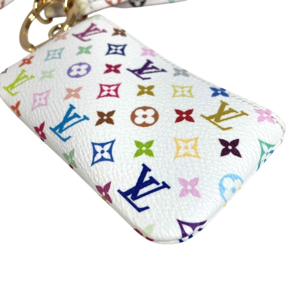 LOUIS VUITTON M14099 LV×TM モノグラムマルチカラー 村上隆 フォンホルダー スマホストラップ 携帯 財布 小銭入れ ポーチ コインケース モノグラムマルチカラーキャンバス ユニセックス ブロン ホワイト