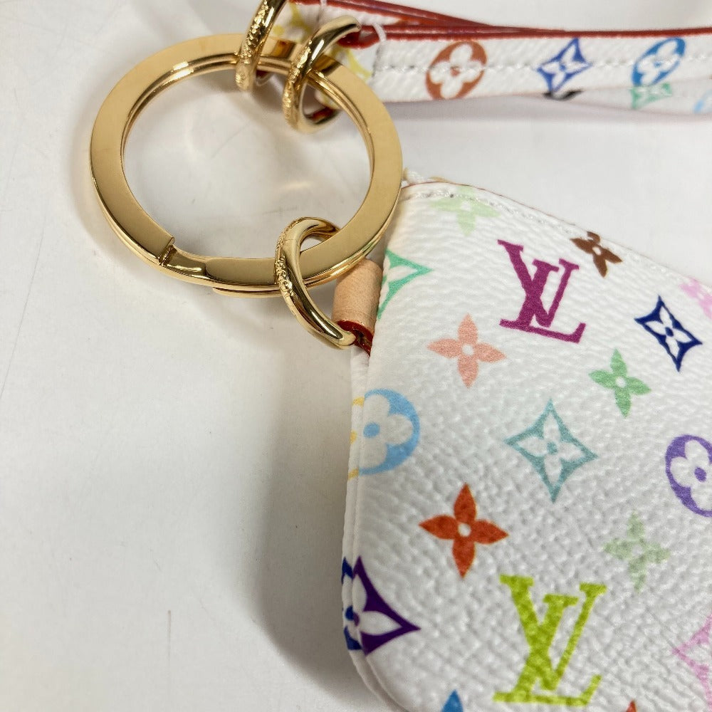 LOUIS VUITTON M14099 LV×TM モノグラムマルチカラー 村上隆 フォンホルダー スマホストラップ 携帯 財布 小銭入れ ポーチ コインケース モノグラムマルチカラーキャンバス ユニセックス ブロン ホワイト