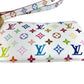 LOUIS VUITTON M14099 LV×TM モノグラムマルチカラー 村上隆 フォンホルダー スマホストラップ 携帯 財布 小銭入れ ポーチ コインケース モノグラムマルチカラーキャンバス ユニセックス ブロン ホワイト
