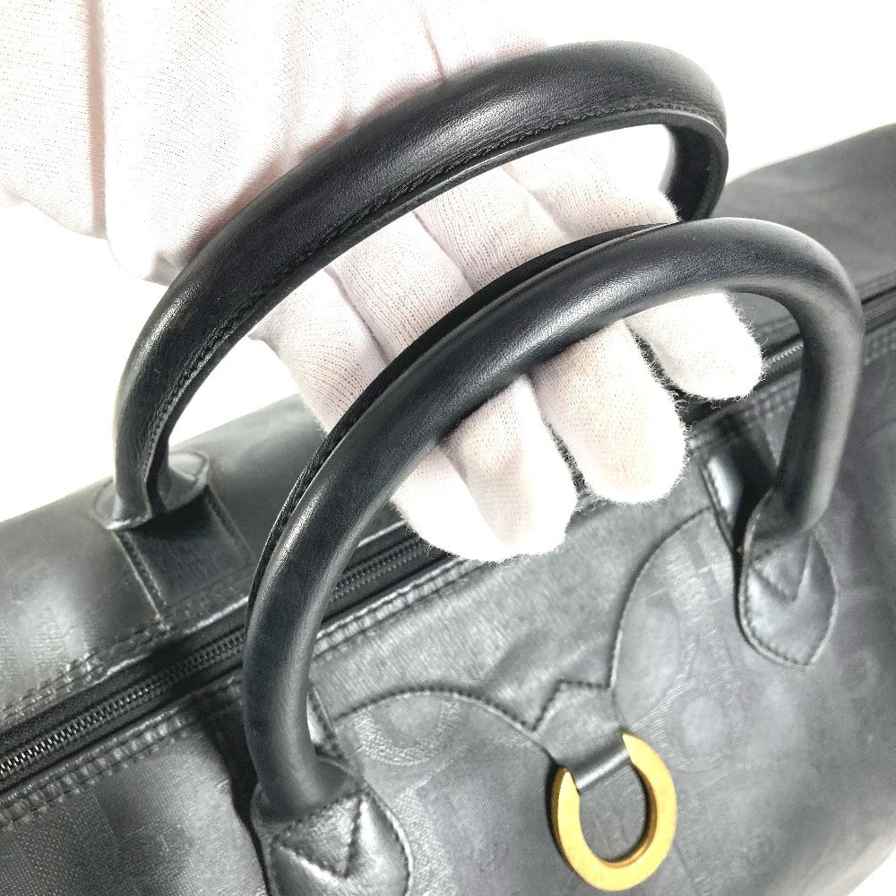 Dior ヴィンテージ トロッター ロゴ カバン トラベルバッグ 旅行バッグ ハンドバッグ ボストンバッグ PVC/レザー ユニセックス ブラック