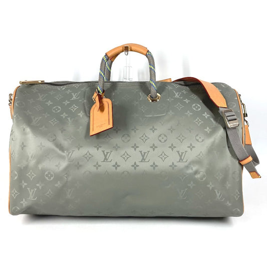LOUIS VUITTON M43886 モノグラムチタニウム キーポル バンドリエール 50 カバン 旅行バッグ トラベルバッグ ハンドバッグ 2WAYバッグ ショルダーバッグ ボストンバッグ レザー/キャンバス メンズ グレー