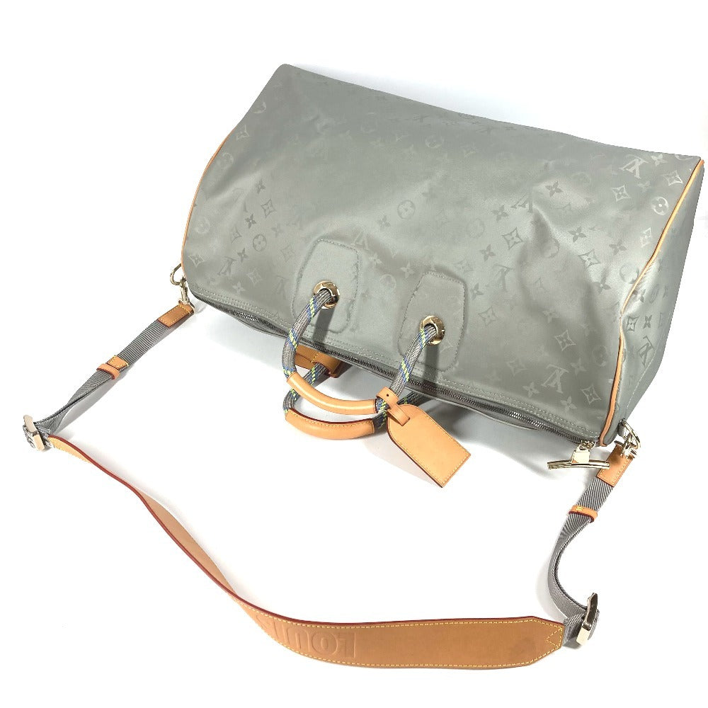 LOUIS VUITTON M43886 モノグラムチタニウム キーポル バンドリエール 50 カバン 旅行バッグ トラベルバッグ ハンドバッグ 2WAYバッグ ショルダーバッグ ボストンバッグ レザー/キャンバス メンズ グレー